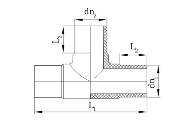 HDPE Butt Fusion Reducer Tee for Fuel Gas