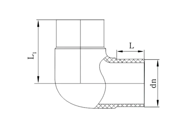 HDPE Butt Fusion 90° Elbow for Fuel Gas