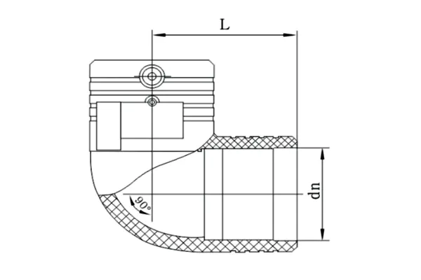 HDPE Electro Fusion 90° Elbow for Fuel Gas
