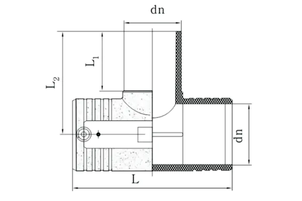 HDPE Electro Fusion Equal Tee for Fuel Gas