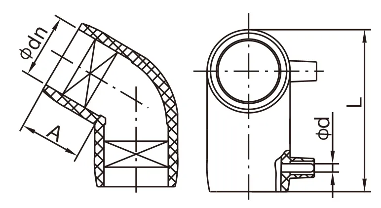 HDPE Electro Fusion 45° Elbow for Water