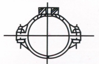 Steel-Plastic Coated Rubber Ring Joint Saddle Clamp for Water