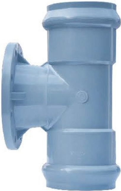 UPVC Rubber Ring Joint and Flanged Equal Tee for Water