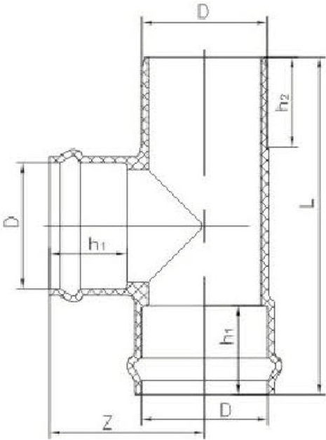 UPVC Socket and Rubber Ring Joint Equal Tee for Water