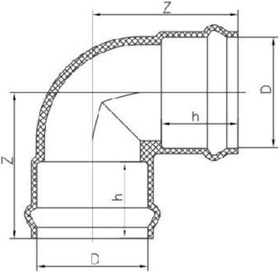 UPVC Rubber Ring Joint 90° Elbow for Water