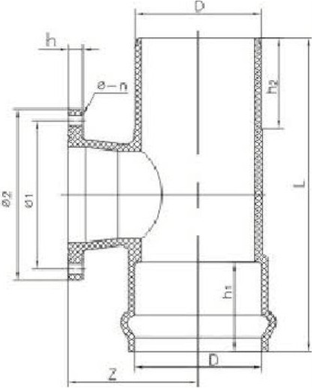 UPVC Socket-Spigot-Flange 3-Way Tee for Water