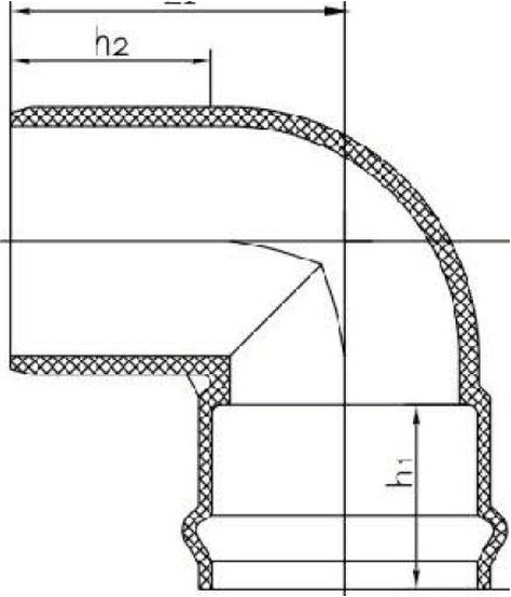 UPVC Socket and Rubber Ring Joint 90° Elbow for Water