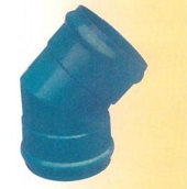 Steel-Plastic Coated Rubber Ring Joint 45° Elbow for Water