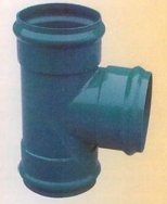 Steel-Plastic Coated Rubber Ring Joint Equal Tee for Water