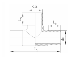 HDPE Butt Fusion Equal Tee for Fuel Gas