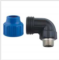 HDPE Socket Fusion Quick Male Thread 90° Elbow for Water