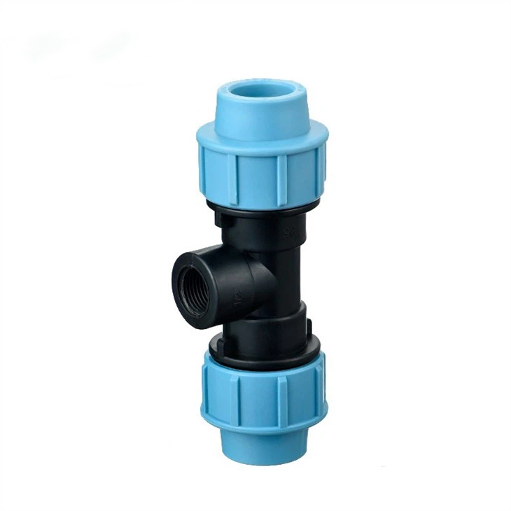PP Compression Female Thread Tee for Water