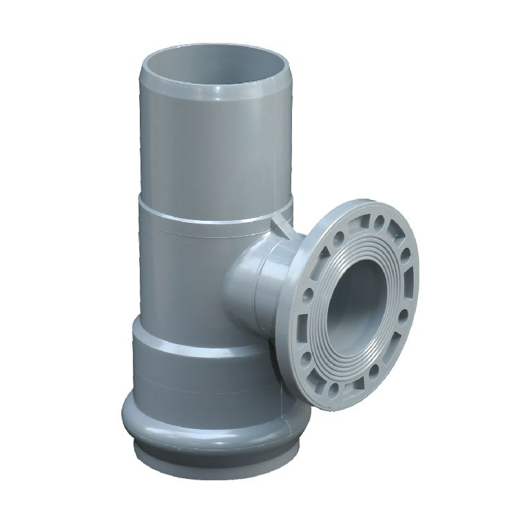 UPVC Rubber Ring Joint and Flanged Reducer Tee for Water