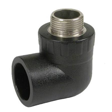 HDPE Socket Fusion Quick Male Thread 90° Elbow for Water
