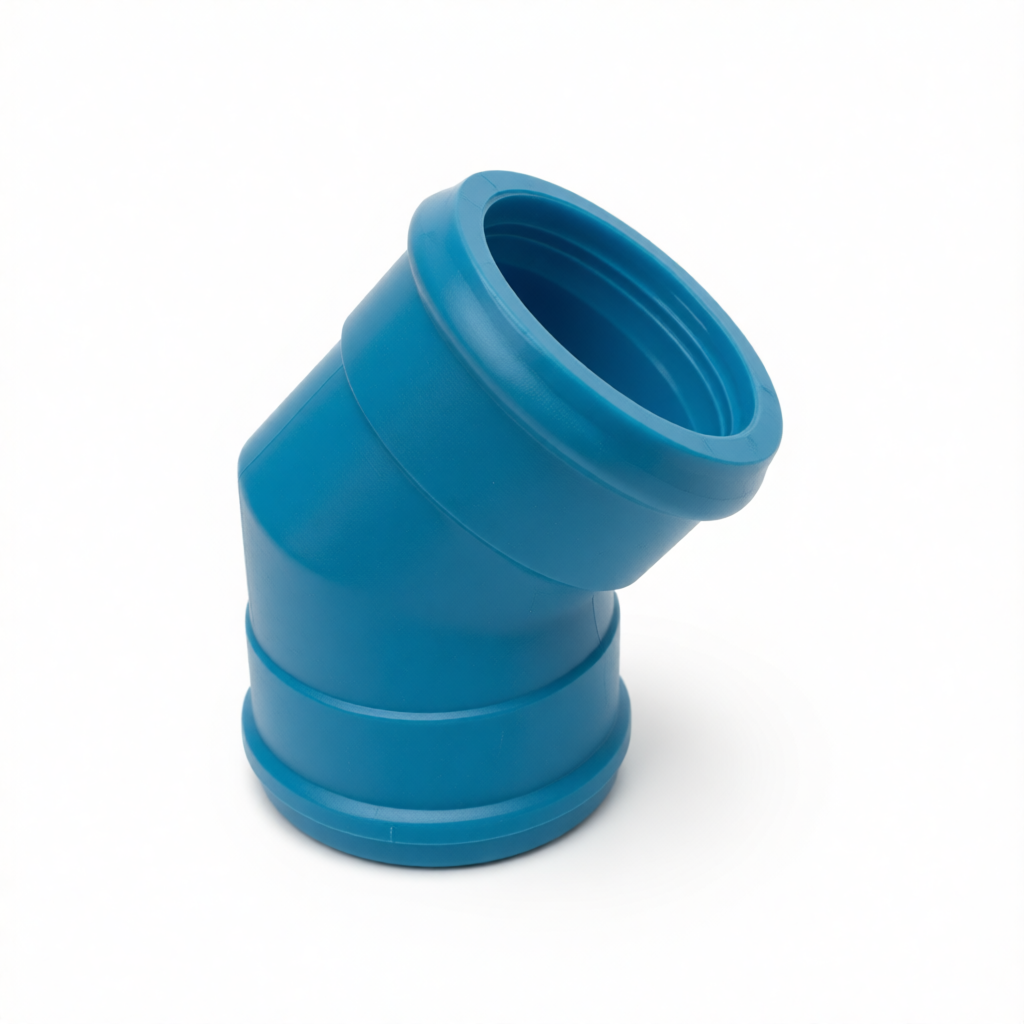 Steel-Plastic Coated Rubber Ring Joint 45° Elbow for Water