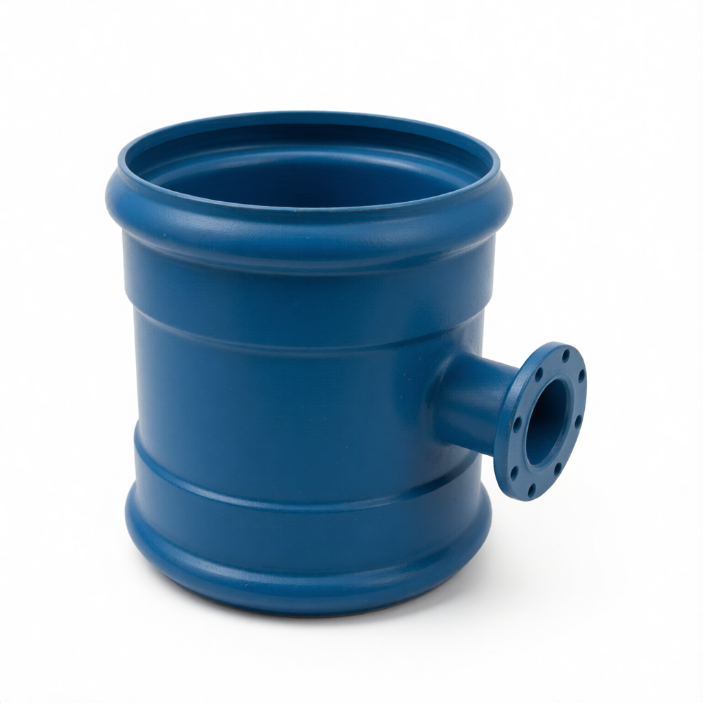 Steel-Plastic Coated Rubber Ring Joint Reducer Tee for Water