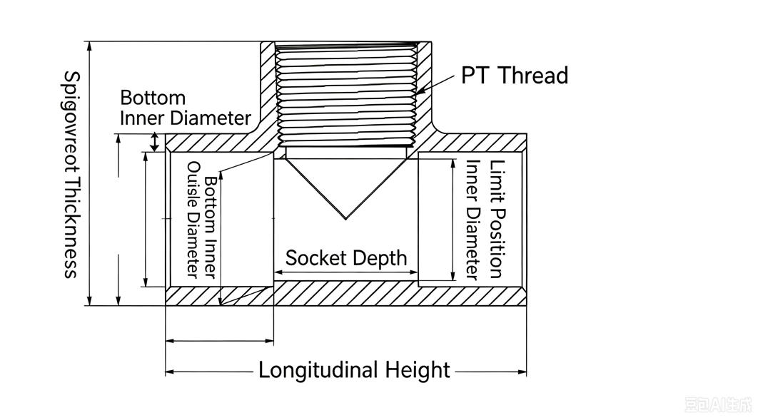 UPVC Female Threaded Tee for Industry