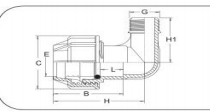 PP Compression 90° Male Threaded Elbow for Water