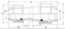 PP Compression Reducer for Water