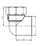 HDPE Socket Fusion 90° Female Elbow for Fuel Gas