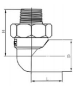 HDPE Socket Fusion 90° Male Elbow for Fuel Gas