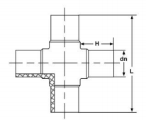 HDPE Butt Fusion Cross for Water