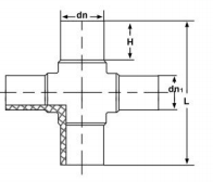 HDPE Butt Fusion Reducer Cross for Water