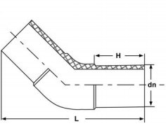HDPE Butt Fusion 45° Elbow for Water
