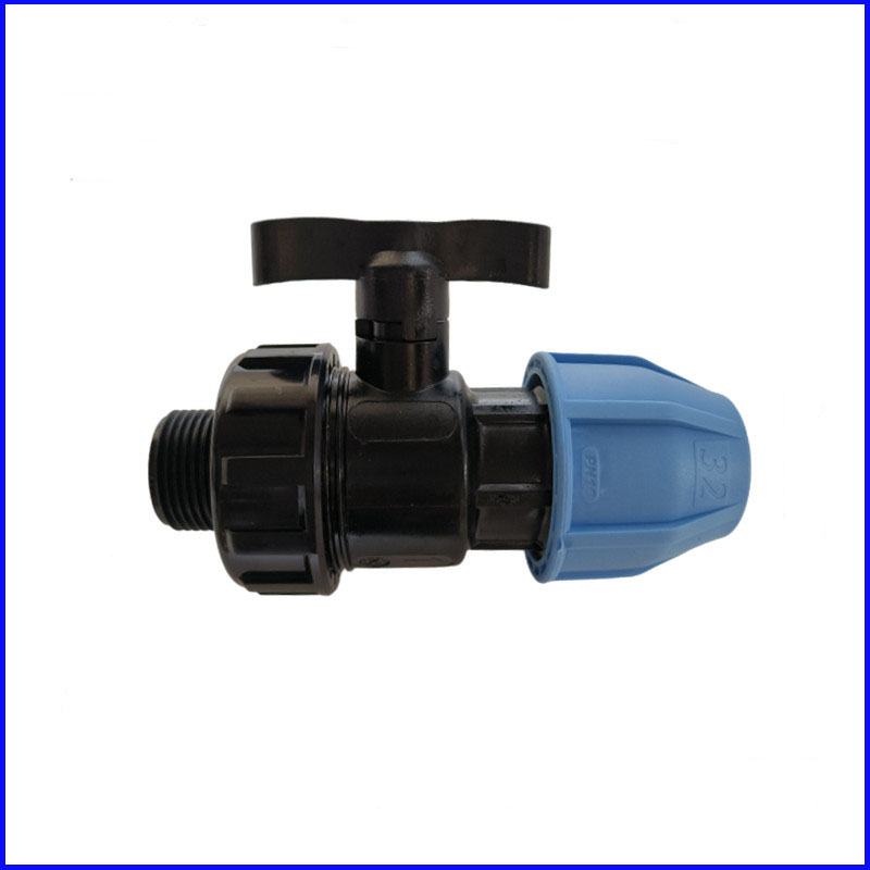 PP Compression Brass Core Ball Valve for Water